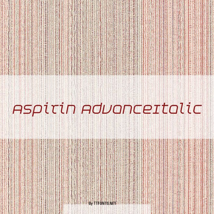 Aspirin AdvanceItalic example